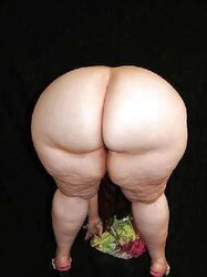 Ginormous white white pearly gigantic bootie