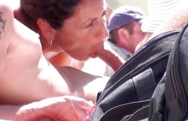 Joy with wifey at the beach