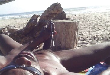 Joy with wifey at the beach