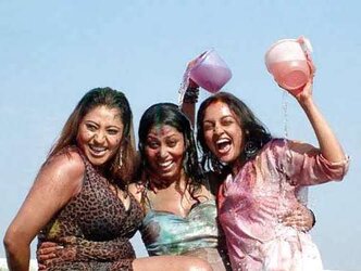 Indian femmes playing holy