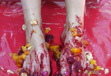 Barefeet and wedge