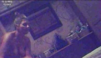 Mrs Sarah D getting clothed after a shower
