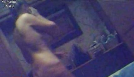 Mrs Sarah D getting clothed after a shower
