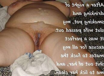 Cuckold Captions of me and my wifey.