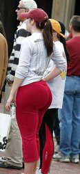 Fat white bums dressed