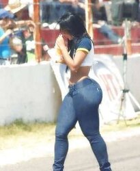 Fat white bums dressed