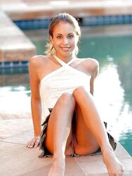 Bottomless cunt showing.