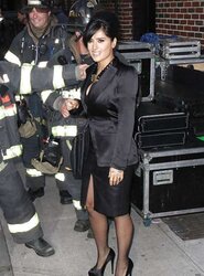Salma Hayek in ebony.