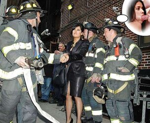 Salma Hayek in ebony.
