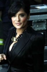 Salma Hayek in ebony.