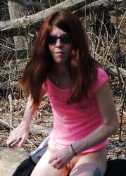 My tiny splendid wifey rock-hard puffies in the park