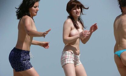 Braless beach volleyball romania