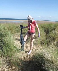 Walking clothes at the beach! :)