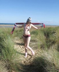 Walking clothes at the beach! :)