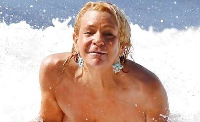 Mom Patricia Krentcil Stripped To The Waist Beach