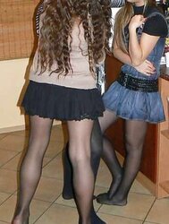 Amateurs in ebony tights