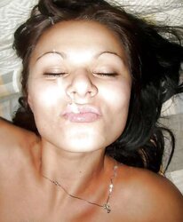 Facial Cumshot jizz flows - amateurs only!