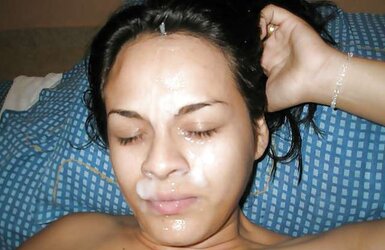 Facial Cumshot jizz flows - amateurs only!