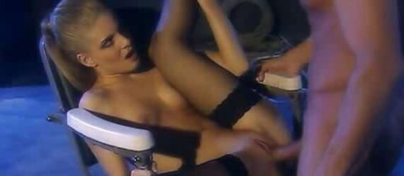 Cayene Klein make enjoy with ebony tights