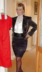Satin sundress, suit, uniform