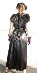 Satin sundress, suit, uniform