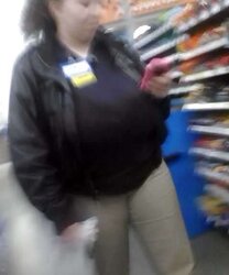 Large titted Walmart gal