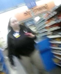 Large titted Walmart gal