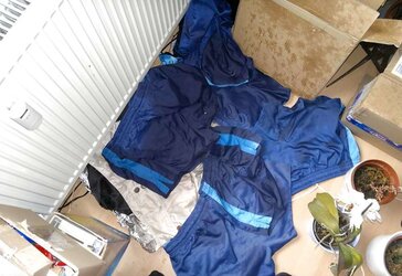 Blaue Adidas Bundeswehr cut-offs