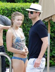 Julianne Hough swimsuit bottoms at a beach and hotel in Miami
