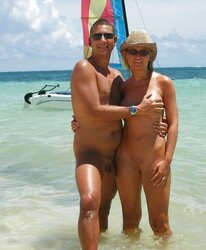 People being people bare on the beach