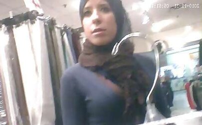 Enormous baps arab tart in the mall