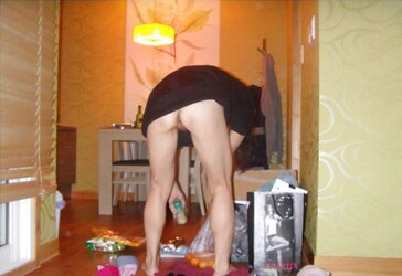 Korean housewife in fishnet tights