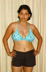 Non naked giant boob indian in bathing suit