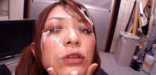 Japanese facial cumshot