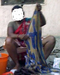 Aunty washing moment