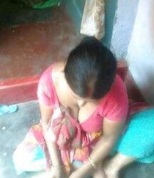 Aunty washing moment