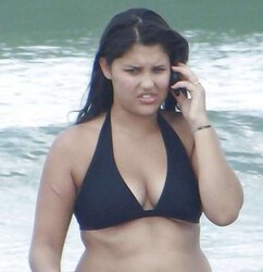 Bikinis bathing suits hooter-slings plumper mature clothed teenager ginormous big