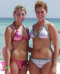 Bikinis bathing suits hooter-slings plumper mature clothed teenager ginormous big