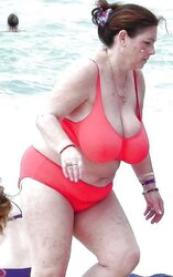 Bikinis bathing suits hooter-slings plumper mature clothed teenager ginormous big