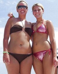 Bikinis bathing suits hooter-slings plumper mature clothed teenager ginormous big