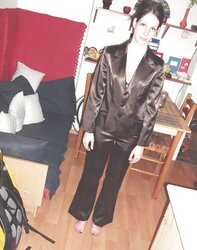 Inexperienced satin casual dresses - custumes, blouses
