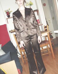 Inexperienced satin casual dresses - custumes, blouses