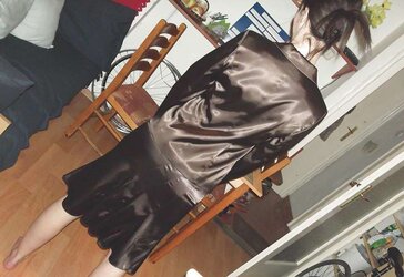 Inexperienced satin casual dresses - custumes, blouses