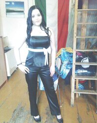 Inexperienced satin casual dresses - custumes, blouses