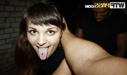 Pretty gal picked up and pounded