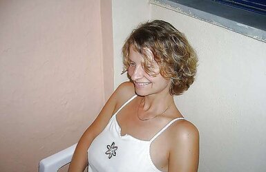 Erected nips through half-shirt ....