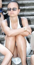 Upskirt No Undies #rec Fledgling displaying labia PublicNudity