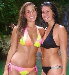 Bikini swimsuit brassiere plumper mature clothed teenager huge funbags