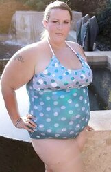 Bikini swimsuit brassiere plumper mature clothed teenager huge funbags