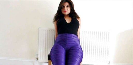 GINORMOUS BUM DAMSEL SPANDEX RUBBER LEGGINGS BOOTY HEFTY BUTT SCREENS